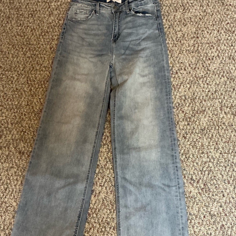 Wide Leg Gray Jeans